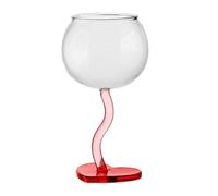 Generico Romantic Red Wine Glass, Creative Transparent Mocktail Cup, Heart-Bottom Goblet, Champagne Juice Glass, Ideal for Liquor, Cocktails, Celebrations, Parties and Home Bars