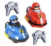 Generico Rommers - auto da battaglia a telecomando, giocattoli ricaricabili Racing | Espulsione del set di auto per paraurti con luci e suoni, le di cartoni animati per bambini, indoor, esterno,