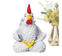 Genérico Rooster Figurine - Meditation Rooster Statue Sculpture | Resin Animal Figurines Home Decorations | Funny Collectible Table Centerpieces For Living Room Kitchen and Bedroom