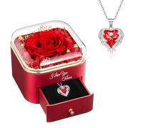 Generico Rosa Eterna Box, Preservato Rose Jewelry, rosa stabilizzata RoseBox, Regali per le Donne, Festa della Mamma Rose Box