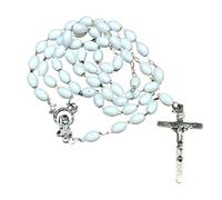 Generico Rosario fosforescente in plastica. Grani da 6x5 mm. Confezione da 3 pezzi