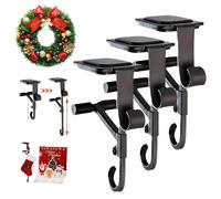 Generico Rose Garland Holder,2025 New Heavy Duty Christmas Decoration Stand,2in1 mantel hangers for garland,Adjustable Metal Mantle Hooks,No Drill, Holds Up to 20 lbs, for Christmas Decoration (3PCS)