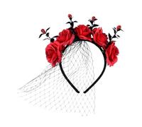 Generico Rose Headband - Polyester Veil Flower Headpiece 17x17cm