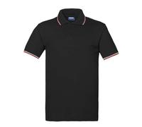 Generico Rossini HH146 Polo Italia Mezza Manica 100% Cotone piquè Fascia parasudore Posteriore Chiusura 3 Bottoni Spacchetti Laterali (IT, Testo, XL, Regular, Regular, Nero)