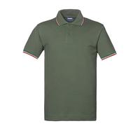 Generico Rossini HH146 Polo Italia Mezza Manica 100% Cotone piquè Fascia parasudore Posteriore Chiusura 3 Bottoni Spacchetti Laterali (IT, Testo, L, Regular, Regular, Oliva ArmyGreen)