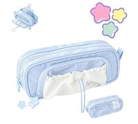 Generico Rosy Posy Pencil Case 2025 New RosyPosy Kawaii Pencil Case Big Capacity Cute Aesthetic Pouch Holder Drawstring Pen Case (Blue)