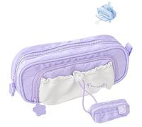 Generico Rosy Posy Pencil Case, 2025 New RosyPosy Kawaii Pencil Case, PencilCase Big Capacity, Large Capacity Drawstring Multi-Pocket Design, Waterproof, Soft (purple)