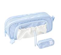 Generico Rosy Posy Pencil Case, Cute Kawaii Posy Pencil Pouch, Aesthetic Pouch Holder Drawstring Pen Cases Case for Girls (Blue)