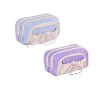 Generico Rosy Posy Pencil Case,Kawaii Pencil Case With Rosy Posy Pens,Large Capacity Drawstring Multi-Pocket Design (blue+purple)