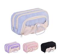 Generico Rosy Posy Pencil Case,Kawaii Pencil Case With Rosy Posy Pens,Large Capacity Drawstring Multi-Pocket Design (blue)