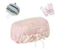 Generico Rosy Posy Pencil Case, Kawaii Pencil Cases, Cute Aesthetic Waterproof Drawstring Pen Pouch, Pencil Case with Rosy Posy Pens, High Capacity Stationery Storage Bag Student (with pens-B)