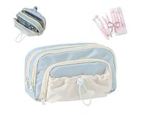 Generico Rosy Posy Pencil Case, Kawaii Pencil Cases, Cute Aesthetic Waterproof Drawstring Pen Pouch, Pencil Case with Rosy Posy Pens, High Capacity Stationery Storage Bag Student (with pens-A)