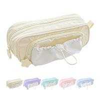 Generico Rosy Posy Pencil Case, Rosy Posy Kawaii Pencil Case, High Capacity Stationery Storage Bag, Waterproof, Soft (Yellow)
