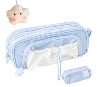 Generico Rosy Posy Pencil Case, Rosyposy Pencil Case, Cute Kawaii Pencil Pouch,Star Series Large Capacity Drawstring Pencil Cases (blue)