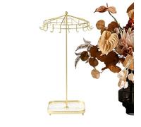 Generico Rotating Jewelry Organizer Stand - Aesthetic Storage & Modern Necklace Holder | Versatile Earring And Bracelet Display | Stylish Home Decor For Women's Vanity And Small Apartment Spaces