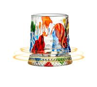 Generico Rotating Whiskey Glass - Crystal Drinking Cup | 360° Soccer Design