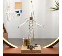 Generico Rotating Windmill Night Light,DIY Rotating Copper Wire Windmill Night Light Kit,Desktop Mechanical Art Lamp with Motorized Spinning Blades,Industrial Metal Sculpture Decor Gift
