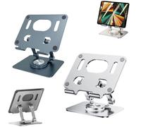 Generico Rotiva Rotating Stand for Laptop,Adjustable Laptop Stand with 360° Swivels Base and Heat-Ven,2025 New Upgraded Adjustable Computer Stands,for Office, Home, Travel (Silver+Gray)