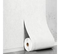 Generico Rotolo di Carta da Parati Isolante Autoadesiva - Pannelli Murali in Schiuma da 5 Mm Impermeabile/Resistente All'umidità/Insonorizzante per Rivestimenti Murali Interni,Bianca,50cmx3m