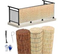 Generico Rotolo di Recinto Canne Naturale, Canne Bambu per Copertura Gazebo Ombreggiante per Recinzione，stuoia 30cm 60cm 90cm 120cm 150cm 180cm Facile da Installare(Natural White Line)