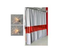 Generico Rotolo di telone per Saldatura, ignifugo, Impermeabile, Resistente al Fuoco e all'Usura, con Rivestimento in Silicone, per Proteggere Le Attrezzature. Tenda per