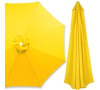 Generico Rotondo Telo di Ricambio per Ombrellone da 6/8 Stecche, 200cm~400cm Sbalzo Rechange Copertura per Parasole, Baldacchino di Ricambio per Piscina Mercato, Anti UV(Giallo,6 Stecche 200cm)