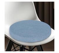 Generico Round Cushions for Kitchen Chairs 30/35/40/45/50 cm Non-slip Chair Cushions for Dining Chairs, Outdoors, Garden, Kitchen, Office, Living Room (Light Blue, 50 x 50 x 8 cm Thick)