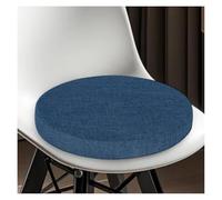 Generico Round Cushions for Kitchen Chairs 30/35/40/45/50 cm Non-slip Chair Cushions for Dining Chairs, Outdoors, Garden, Kitchen, Office, Living Room (Dark Blue, 35 x 35 x 5 cm Thick)