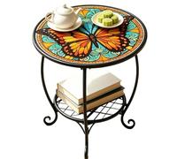Generico Round Drink Table, Animal Pattern Side Table, Compact Outdoor Coffee Stand with Sturdy Weatherproof Structure Design, Decorative Functional Furniture Piece, Garden Bedroom Balcony Use
