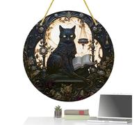 Generico Round Metal Wall Art - Decorative Circle Sculpture for Home Interior | Iron Abstract Ring Design with Hanging Hook, Contemporary Accent Piece for Lounge Dining Space 5.91x5.91x0.08 in