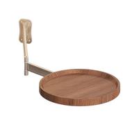 Generico Round Table Wall, Tray Desk, 180° Rotation Folding Table, 28x28cm/11.02x11.02 Inches Space-Saving Design, Small Snack, Coffee, Home, Milk Tea, Cake Shop Wood + Aluminum Alloy