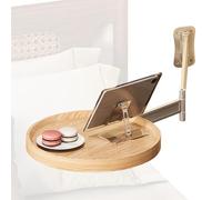 Generico Round Table Wall, Tray Desk, 180° Rotation Folding Table, 28x28cm/11.02x11.02 Inches Space-Saving Design, Small Snack, Coffee, Home, Milk Tea, Cake Shop Wood + Aluminum Alloy