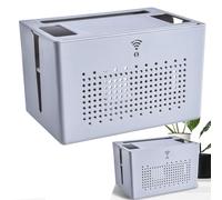 Generico Router Storage Box - Layer Hollow Heat Dissipation Organizer | Dustproof Removable Holder | Stackable Living Room Bedroom Study Wire Tidy Solution