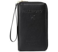 Generico Rowgins Multi-functional Rfid Passport Wallet, Travel Passport Holder for Men & Women, Secure Id Card Organizer with Anti-Theft Protection for Credit Cards, Tickets, and Cash (black)