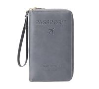 Generico Rowgins Multi-Functional RFID Passport Wallet,Travel Wallet for Men & Women,Secure ID Card Organizer,Travel, Passports (Gray)
