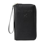 Generico Rowgins Multi-Functional RFID Passport Wallet,Travel Wallet for Men & Women,Secure ID Card Organizer,Travel, Passports (Black)