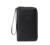 Generico Rowgins Rfid Passport Holder, Rowgins Multi-Functional RFID Passport Wallet, Travel Essentials Organizer with Card Slots, Slim Passport Cover for Men and Women (Black)
