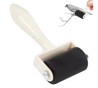 Generico Rubber Roller - Crafting Roller with Wooden Handle, 50g, 100g, 200g Ink Applicator, 1 Piece Stamping Tool for Printmaking, Ink Ŕoller for Transfer Scrapbooking Art Paper Wallpaper Paint