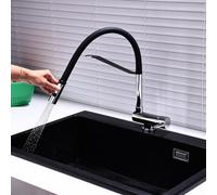 Generico Rubinetti da Cucina Miscelatori per Lavello da Cucina Doccetta Estraibile Cromata Beccuccio Girevole 360° Doccetta Flessibile Lavello da Bar Nascosto con Rubinetto Pieghevole