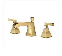 Generico Rubinetto da Bagno Rubinetto per Lavabo da Bagno con Piletta A Scomparsa Miscelatore A Doppia Leva Color Oro con Piletta A Scomparsa Rubinetto per Lavabo 3 Fori da Incasso