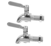 Generico Rubinetto Di Ricambio Per Dispenser Di Bevande Da 2 Pezzi, Perdita, Rubinetto Di Ricambio Per Dispenser Di Acqua in Acciaio Inossidabile, Finitura Lucida, Facile Da