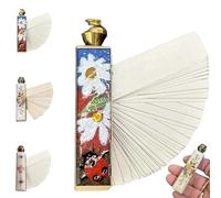 Generico Rubrica e taccuino telefonico in ottone smaltato antico con fiori, mini rubrica telefonica tascabile, taccuino retrò da collezione, per annotare numeri di telefono o messaggi d’amore (C)