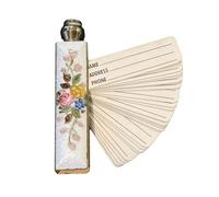 Generico Rubrica Telefonica in Ottone Con Fiori Smaltati Antichi, Mini Rubrica Tascabile, Piccolo Diario Artigianale, Indirizzo Floreale Retrò, Ottimo Regalo Per Gli Amanti Del Vintage (B)