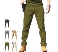 Generico Rugstor Flexcamo - Tactical Waterproof Pants, Stretch Cargo Pants for Men, Commuter Waterproof Pants, Multiple Pocket (XL,Green)
