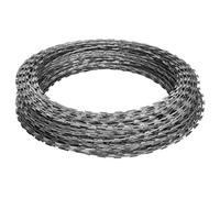 Generico Rulli Filo Spinato 2 pz Elicoidale in Acciaio Zincato 60 m,Argento,10.64kg,3057513