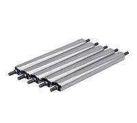 Generico Rulli per Nastri trasportatori in Acciaio da 50 mm - Confezione da 5 rulli a gravità per impieghi gravosi per seghe da Tavolo e recinzioni (100-1000 mm) - Soluzioni durevoli e Versatili per