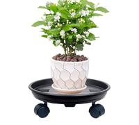Generico Rulli per vasi con Ruote - Supporto per Piante con Ruote | Vassoio per fioriera Mobile Resistente per Fiori, agrumi, Interni, Esterni, Giardino, Patio, casa
