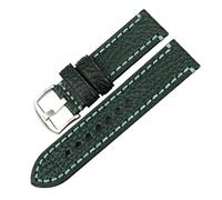 Generico Run Ken Banda di orologi di moda compatibile con Panerai. Cinturino in pelle di mucca Green Green 20 22 24 26mm Guarda gli accessori for orologi(Green S,24mm)