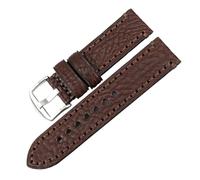 Generico Run Ken Banda di orologi di moda compatibile con Panerai. Cinturino in pelle di mucca Green Green 20 22 24 26mm Guarda gli accessori for orologi(Dark Brown S,26mm)