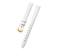 Generico Run Ken Bracciale For Orologio In Pelle Bovina Cinturino Moda Donna Orologi Da Polso Mini 6mm 7mm 8mm 10mm 12mm Piccolo Colore Rosso Bianco(White G,18mm)